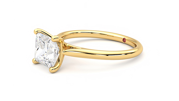 Taylor & Hart Hope Princess Engagement Ring 360 degree image 23