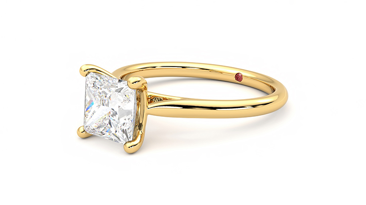 Taylor & Hart Hope Princess Engagement Ring 360 degree image 24
