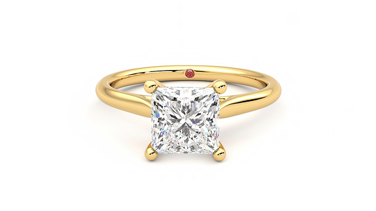 Taylor & Hart Hope Princess Engagement Ring 360 degree image 29