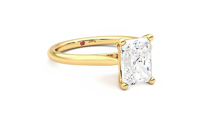 Taylor & Hart Hope Radiant Engagement Ring 360 degree image 5