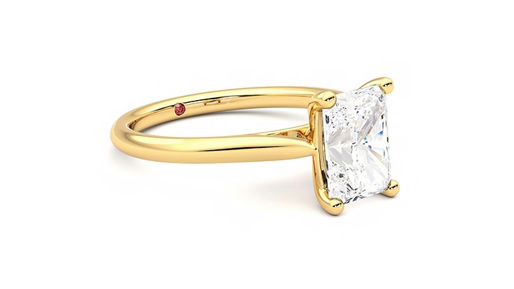 Taylor & Hart Hope Radiant Engagement Ring 360 degree image 6