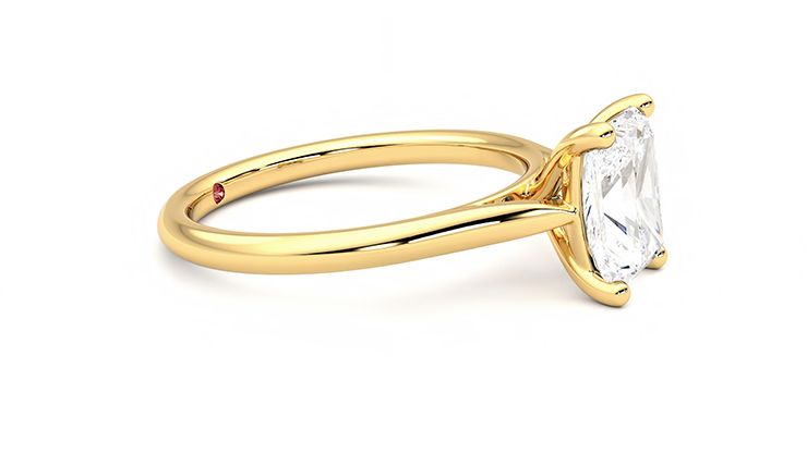 Taylor & Hart Hope Radiant Engagement Ring 360 degree image 8