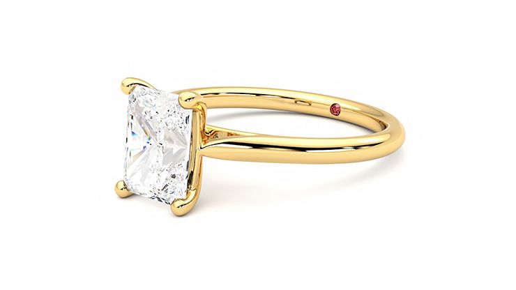 Taylor & Hart Hope Radiant Engagement Ring 360 degree image 24