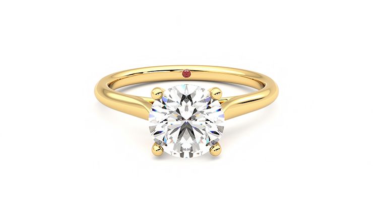 Taylor & Hart Hope Round Engagement Ring 360 degree image 0