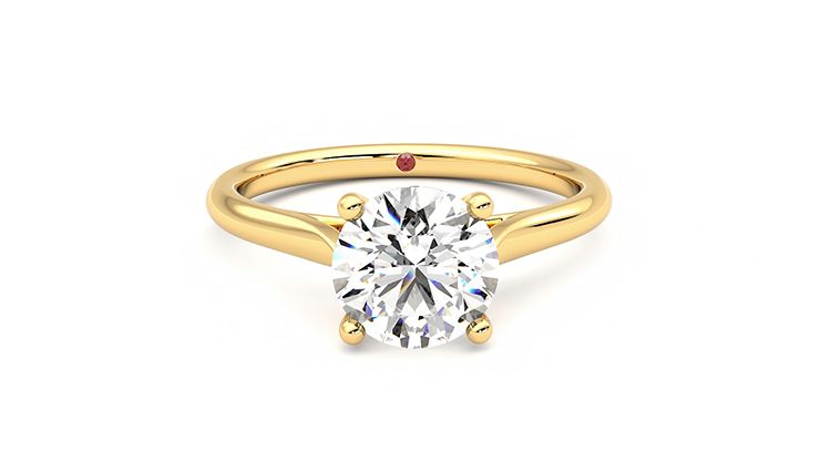 Taylor & Hart Hope Round Engagement Ring 360 degree image 1