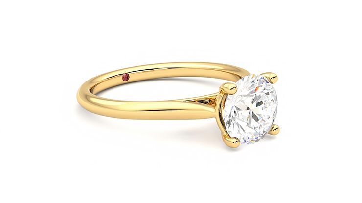 Taylor & Hart Hope Round Engagement Ring 360 degree image 6
