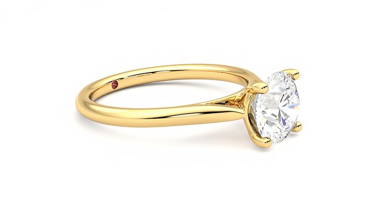 Taylor & Hart Hope Round Engagement Ring 360 degree image 7