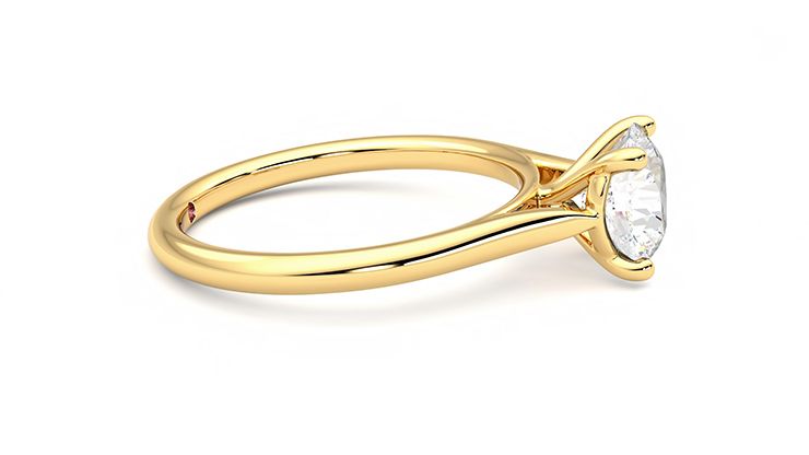 Taylor & Hart Hope Round Engagement Ring 360 degree image 9