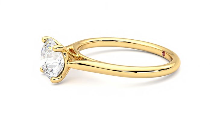 Taylor & Hart Hope Round Engagement Ring 360 degree image 22