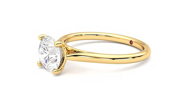 Taylor & Hart Hope Round Engagement Ring 360 degree image 23