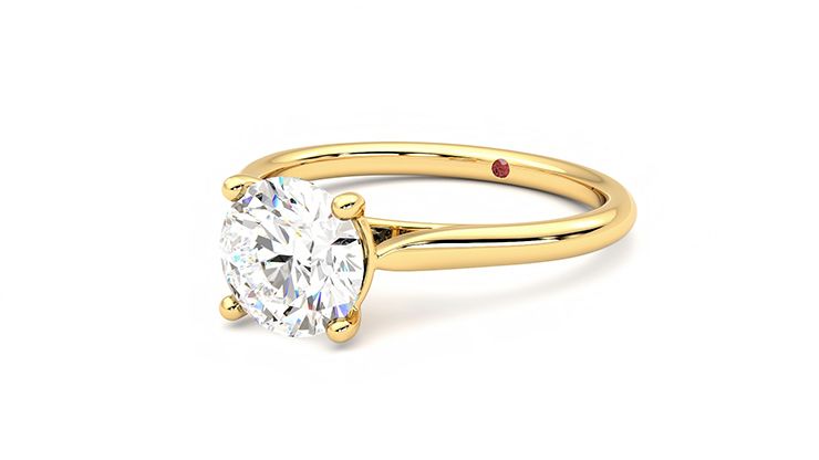 Taylor & Hart Hope Round Engagement Ring 360 degree image 25