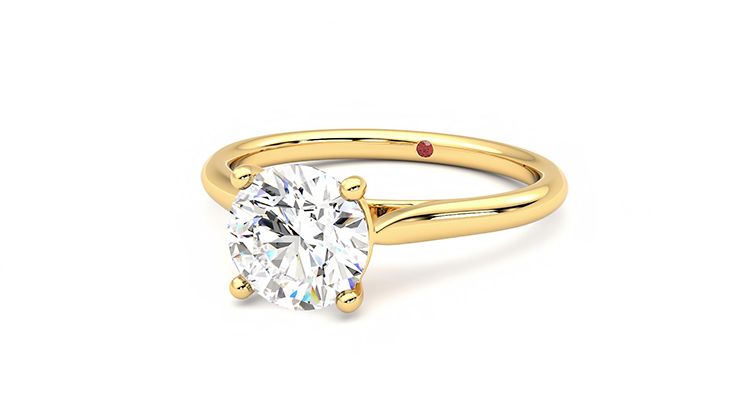 Taylor & Hart Hope Round Engagement Ring 360 degree image 26