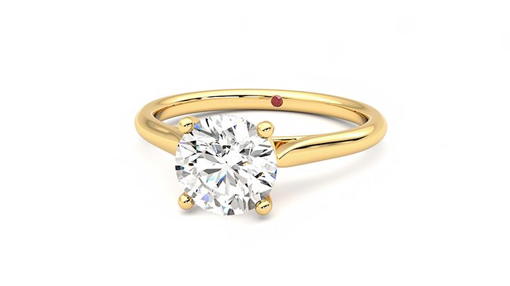 Taylor & Hart Hope Round Engagement Ring 360 degree image 27