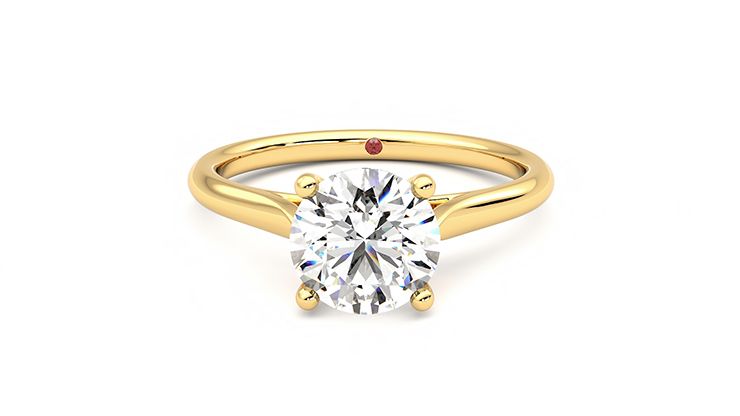 Taylor & Hart Hope Round Engagement Ring 360 degree image 29