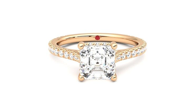 Taylor & Hart Hope Asscher Engagement Ring 360 degree image 0