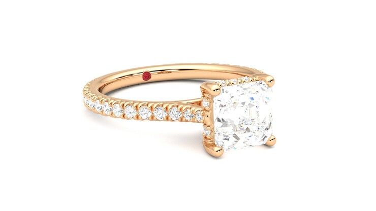 Taylor & Hart Hope Asscher Engagement Ring 360 degree image 5