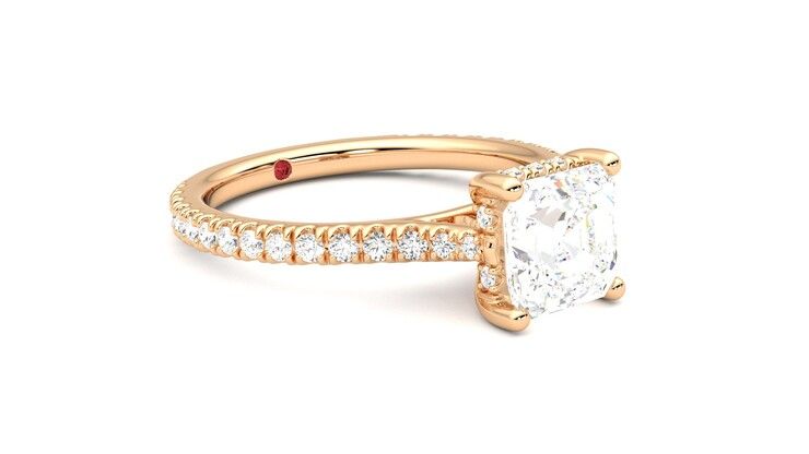 Taylor & Hart Hope Asscher Engagement Ring 360 degree image 6