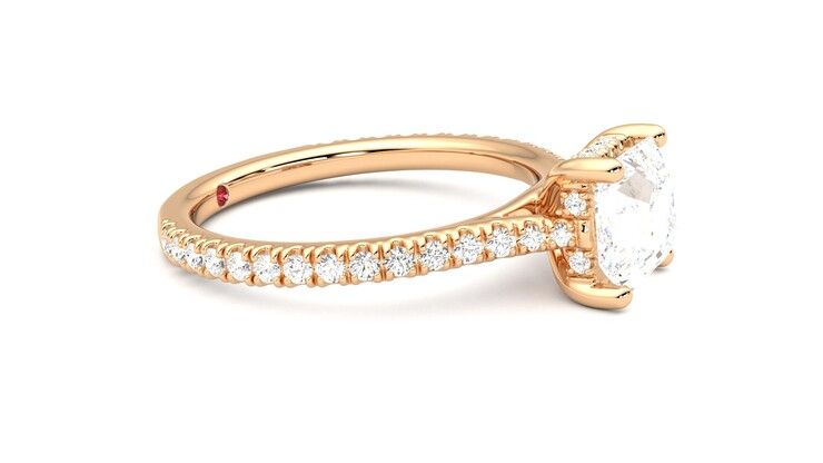 Taylor & Hart Hope Asscher Engagement Ring 360 degree image 8