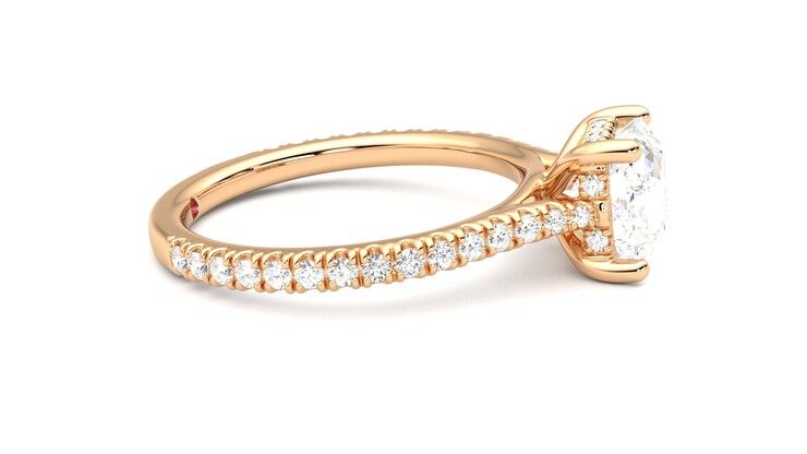 Taylor & Hart Hope Asscher Engagement Ring 360 degree image 9