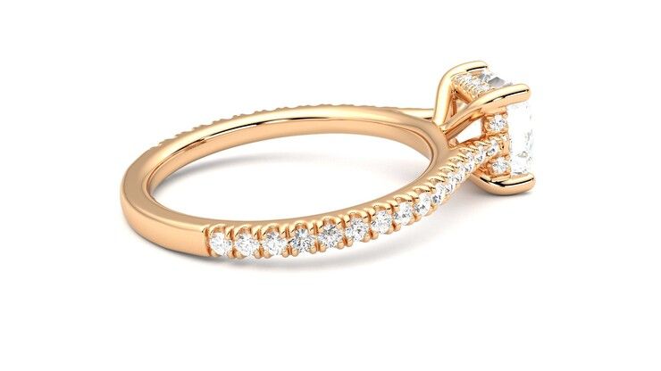 Taylor & Hart Hope Asscher Engagement Ring 360 degree image 11