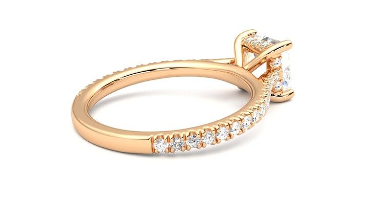 Taylor & Hart Hope Asscher Engagement Ring 360 degree image 12