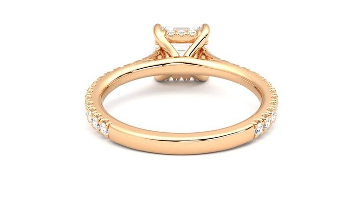 Taylor & Hart Hope Asscher Engagement Ring 360 degree image 15
