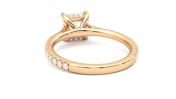 Taylor & Hart Hope Asscher Engagement Ring 360 degree image 16