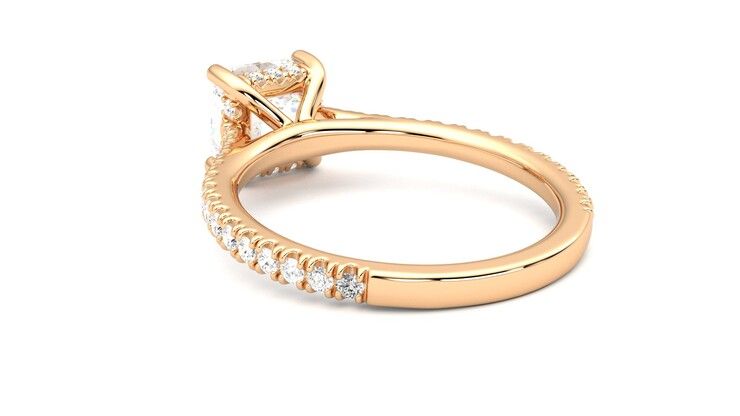 Taylor & Hart Hope Asscher Engagement Ring 360 degree image 17
