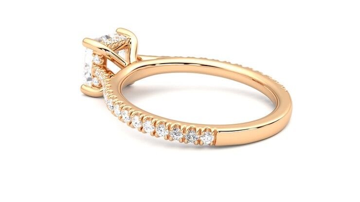 Taylor & Hart Hope Asscher Engagement Ring 360 degree image 18