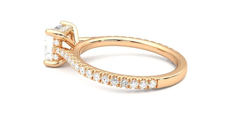 Taylor & Hart Hope Asscher Engagement Ring 360 degree image 19