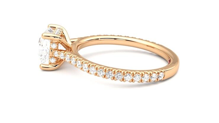 Taylor & Hart Hope Asscher Engagement Ring 360 degree image 20