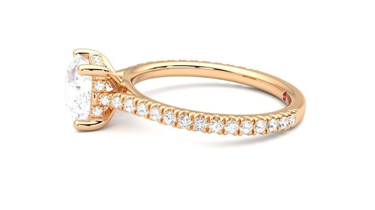 Taylor & Hart Hope Asscher Engagement Ring 360 degree image 21