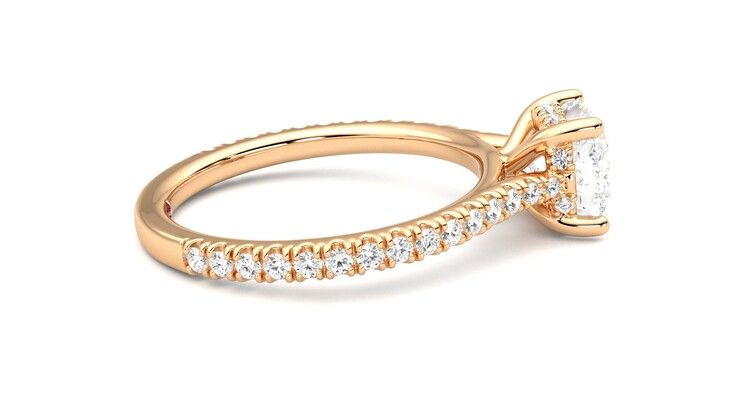 Taylor & Hart Hope Cushion Engagement Ring 360 degree image 10