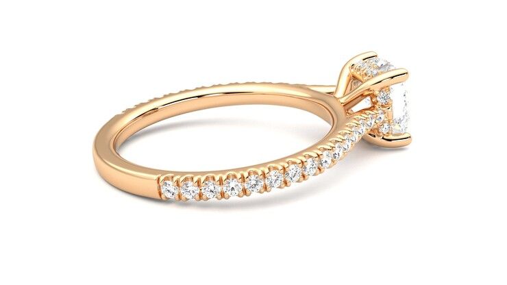 Taylor & Hart Hope Cushion Engagement Ring 360 degree image 11