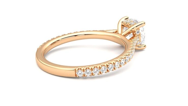 Taylor & Hart Hope Cushion Engagement Ring 360 degree image 12