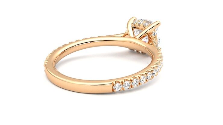 Taylor & Hart Hope Cushion Engagement Ring 360 degree image 13