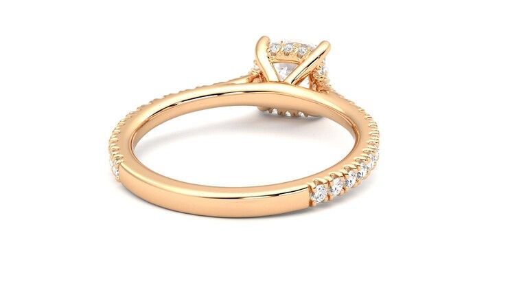 Taylor & Hart Hope Cushion Engagement Ring 360 degree image 14