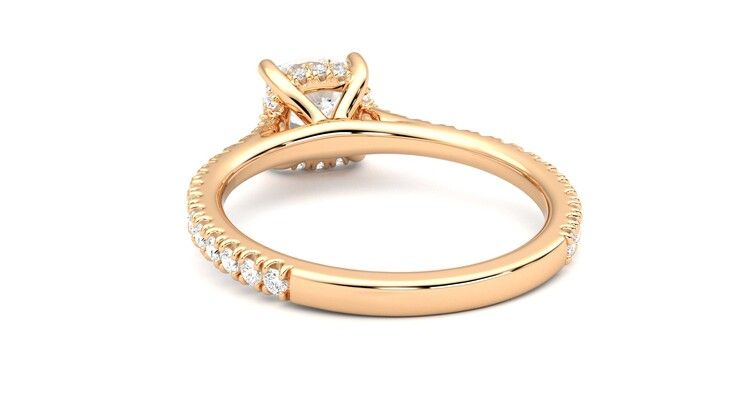 Taylor & Hart Hope Cushion Engagement Ring 360 degree image 16