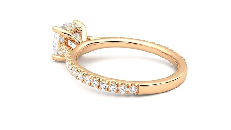 Taylor & Hart Hope Cushion Engagement Ring 360 degree image 18