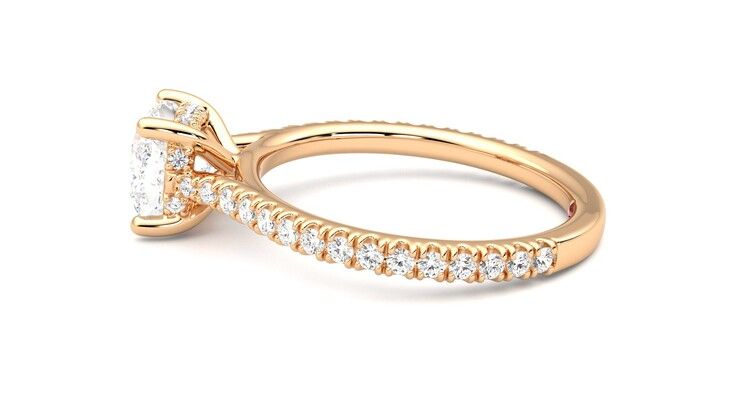Taylor & Hart Hope Cushion Engagement Ring 360 degree image 20
