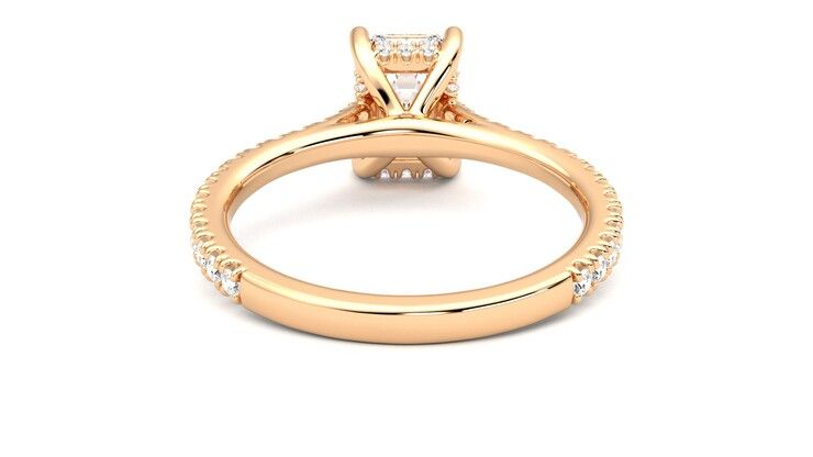 Taylor & Hart Hope Emerald Engagement Ring 360 degree image 15