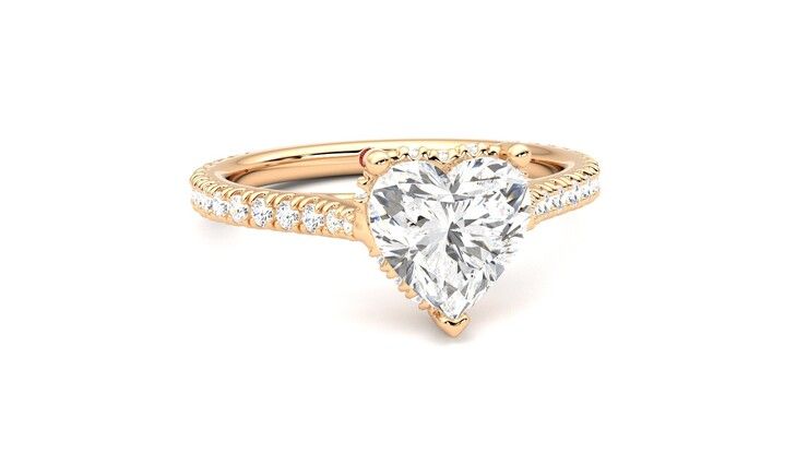 Taylor & Hart Hope Heart Engagement Ring 360 degree image 3