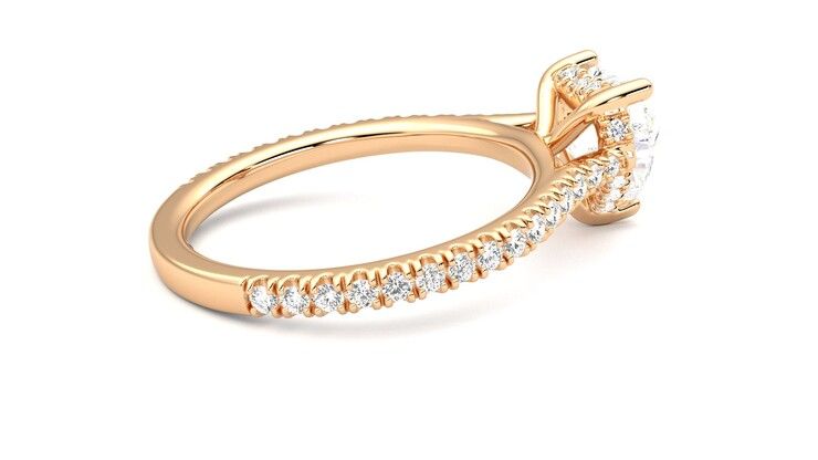 Taylor & Hart Hope Heart Engagement Ring 360 degree image 11