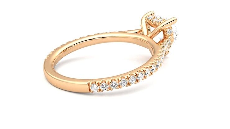Taylor & Hart Hope Heart Engagement Ring 360 degree image 12