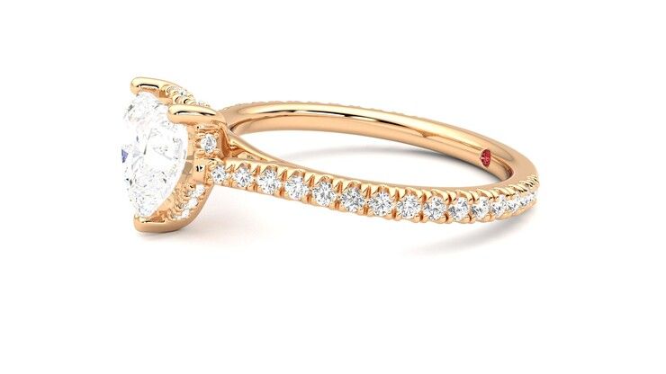 Taylor & Hart Hope Heart Engagement Ring 360 degree image 22