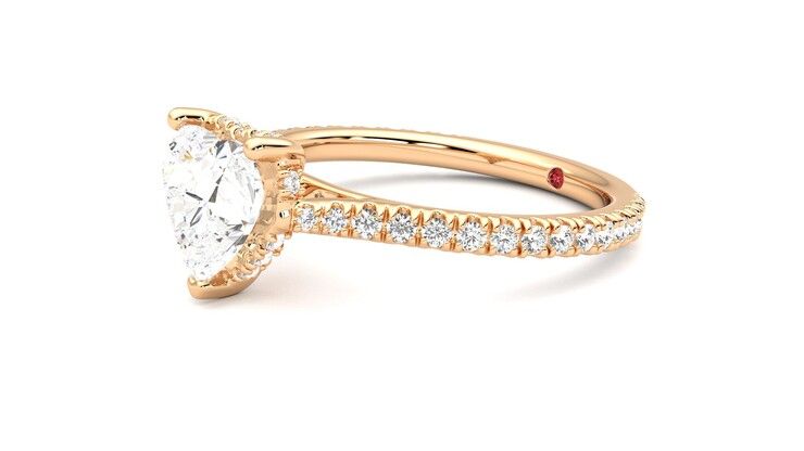 Taylor & Hart Hope Heart Engagement Ring 360 degree image 23
