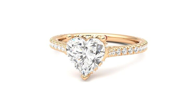 Taylor & Hart Hope Heart Engagement Ring 360 degree image 27