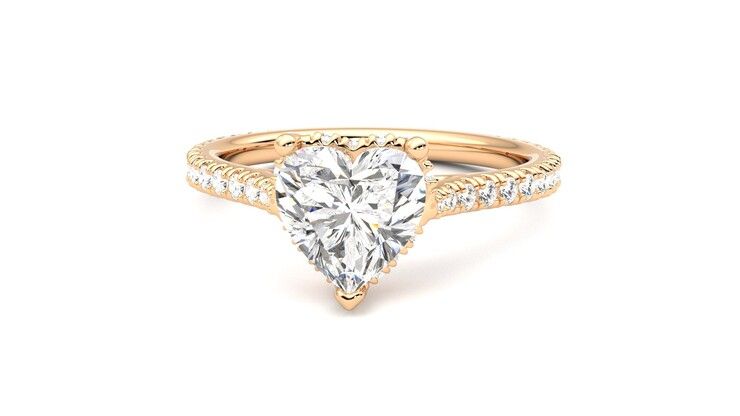 Taylor & Hart Hope Heart Engagement Ring 360 degree image 28