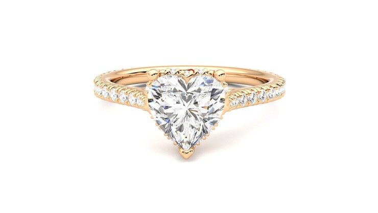 Taylor & Hart Hope Heart Engagement Ring 360 degree image 29
