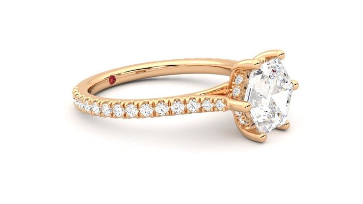 Taylor & Hart Hope Hexagonal Engagement Ring 360 degree image 7
